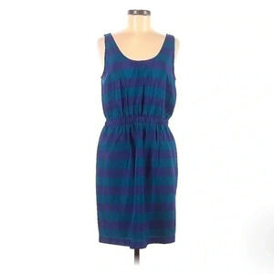 Ann Taylor | LOFT | Blue & Purple Striped Sleeveless Dress Size Medium M